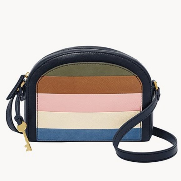 Fossil Handbags - Fossil Chelsea Blue Patchwork Crossbody